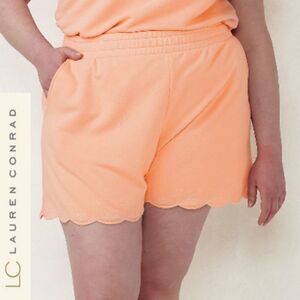 LC Lauren Conrad Scallop-Hem High-Waisted Shorts